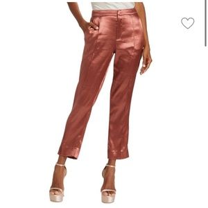 Cinq a Sept NWT Karis satin pants Copper rose size 2